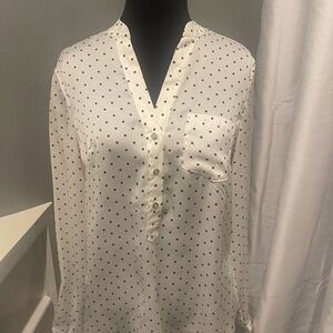 The Limited Polka Dot Button-Up Blouse
